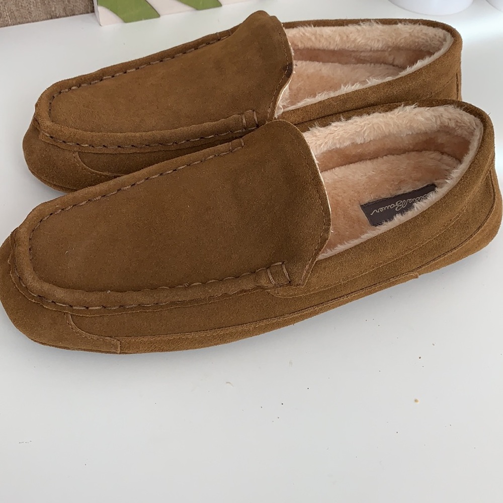 Eddie Bauer Jessie Tan Suede Sherpa Loafer Slipper